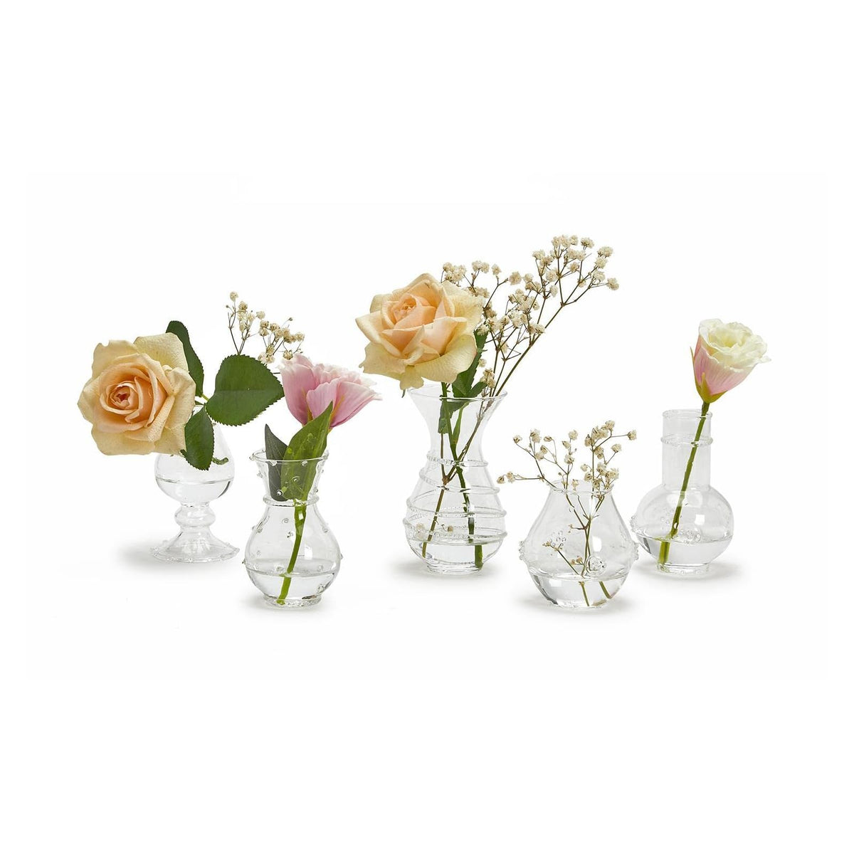 Two's Company Vase, 2.5 inches to 4.5 inches, Clear