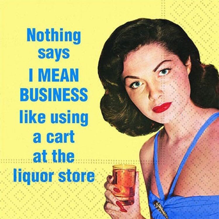DESIGN DESIGN I Mean Business Beverage Napkin, Party Supplies