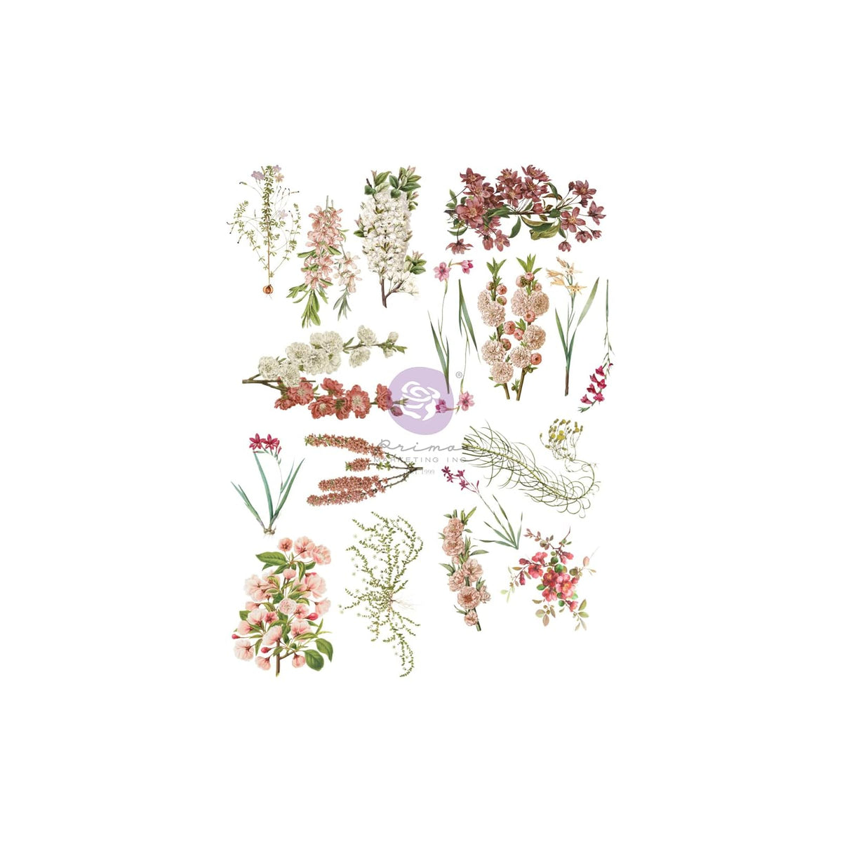 PRIMA MARKETING INC Iron On Transfer Design, Sharon Ziv Transfers Bloom 4 sheets
