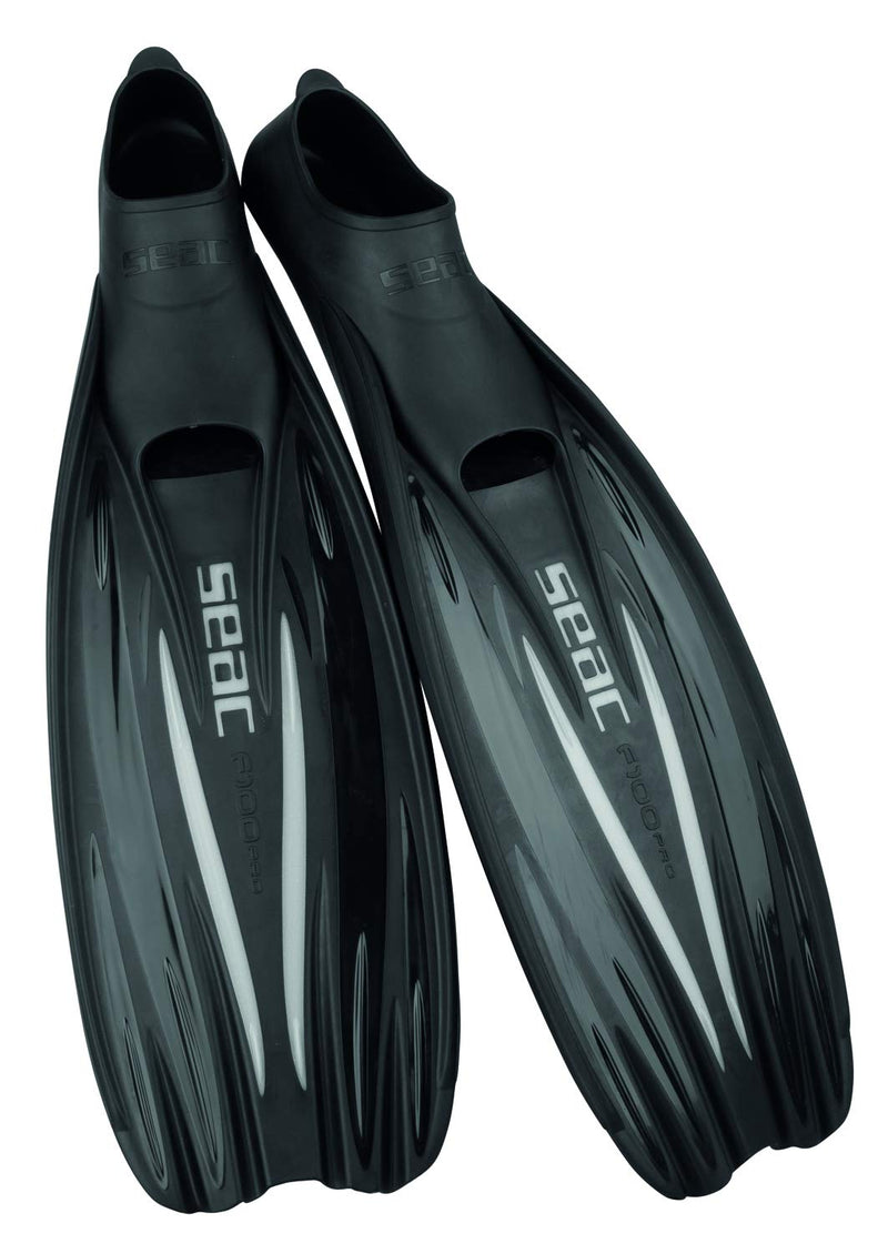 SEAC F100 Pro Diving Fins, Black, 10-11