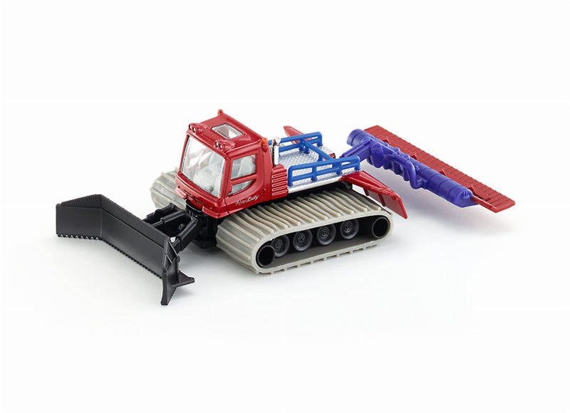 Siku 1897, Pistenbully, 1:87, Metal/Plastic, Red/Blue, Movable Crawler Track, Pivoting Snow Blade