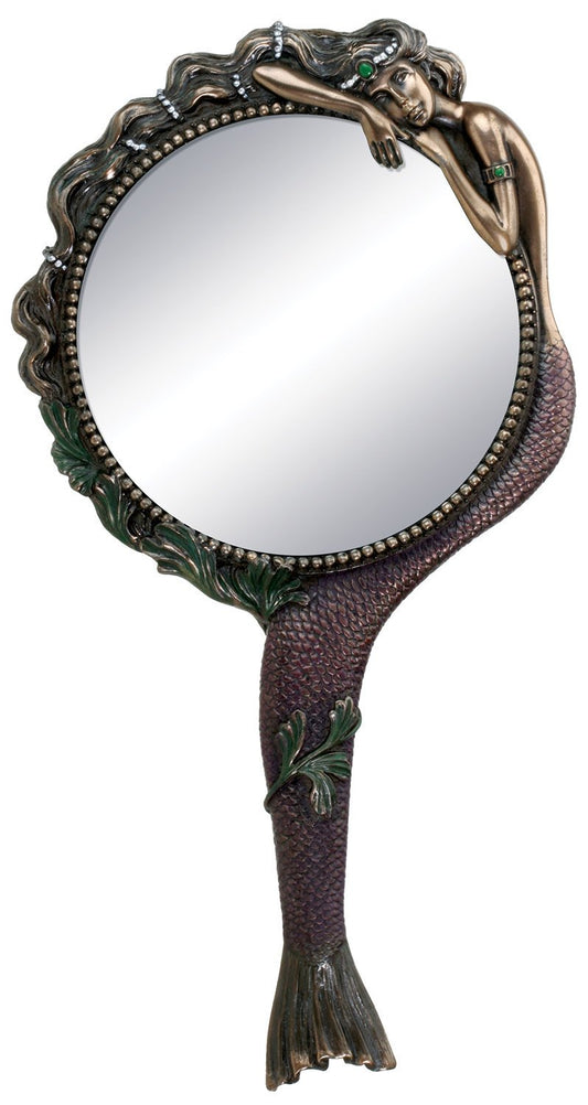 Pacific Trading Art Nouveau Collectible Mermaid Hand Mirror Nymph Decoration