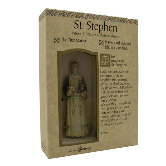 Roman St. Stephen Figure and Prayer Card 40667