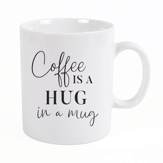 P. Graham Dunn Drinking Cup, 15 Ounces, Coffee Is A Hug In A Mug Classic White