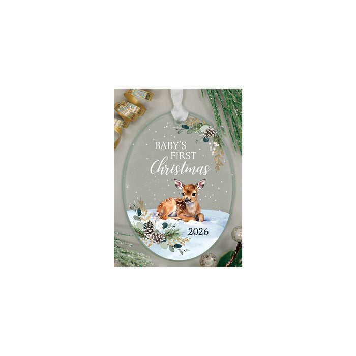 Carson Hanging Ornament, 4" H, Clear
