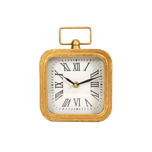 Foreside Home and Garden Clock, Brass, Traditional