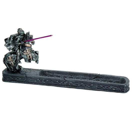 Pacific Trading Giftware Knight of Chivalry Stick Incense Holder Jousting Knight Incense Burner Medieval Times Collectible 11.25 Inches L