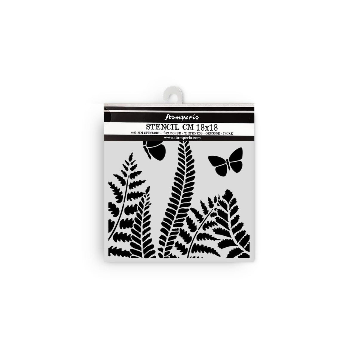 Stamperia Template Stencil, 18X18cm, black / white