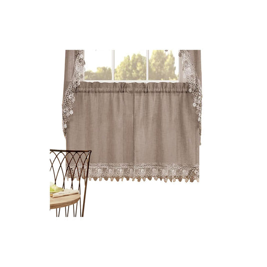 Renaissance Curtain, 56"W x 36"L (Pack of 1), Ivory, Linen