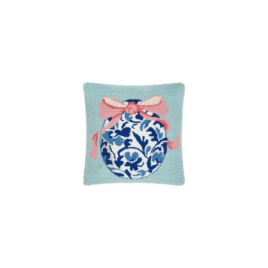 Peking Handicraft Pillow, 16 X 16 Inches, Blue, Pink