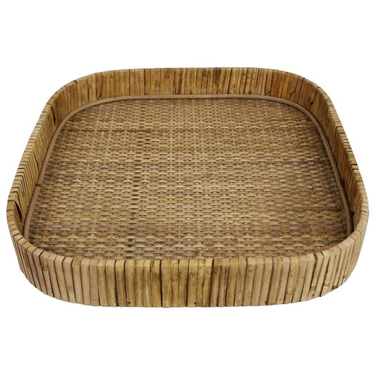 HomArt 50054-0 Large Cayman Tray, 13-inch Square, Rattan