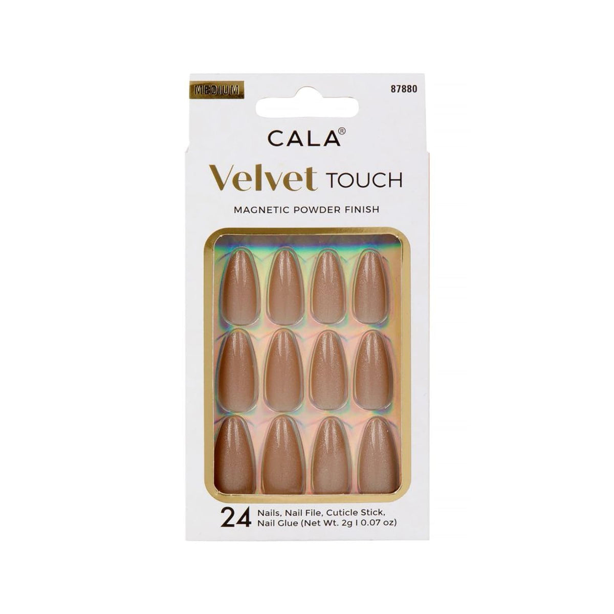 Cala False Nail, Medium, Almond Champagne