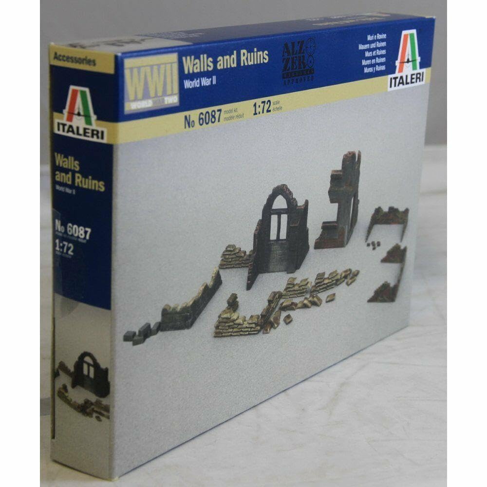 MRC Italeri 510006087 ‚Äì 1:72 Scale Wall and Ruins with Accessories