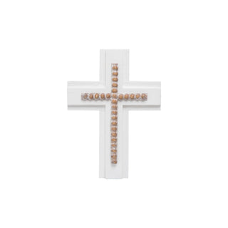 Foreside Home and Garden Wall Art, 9"L x 2"W, White Woo