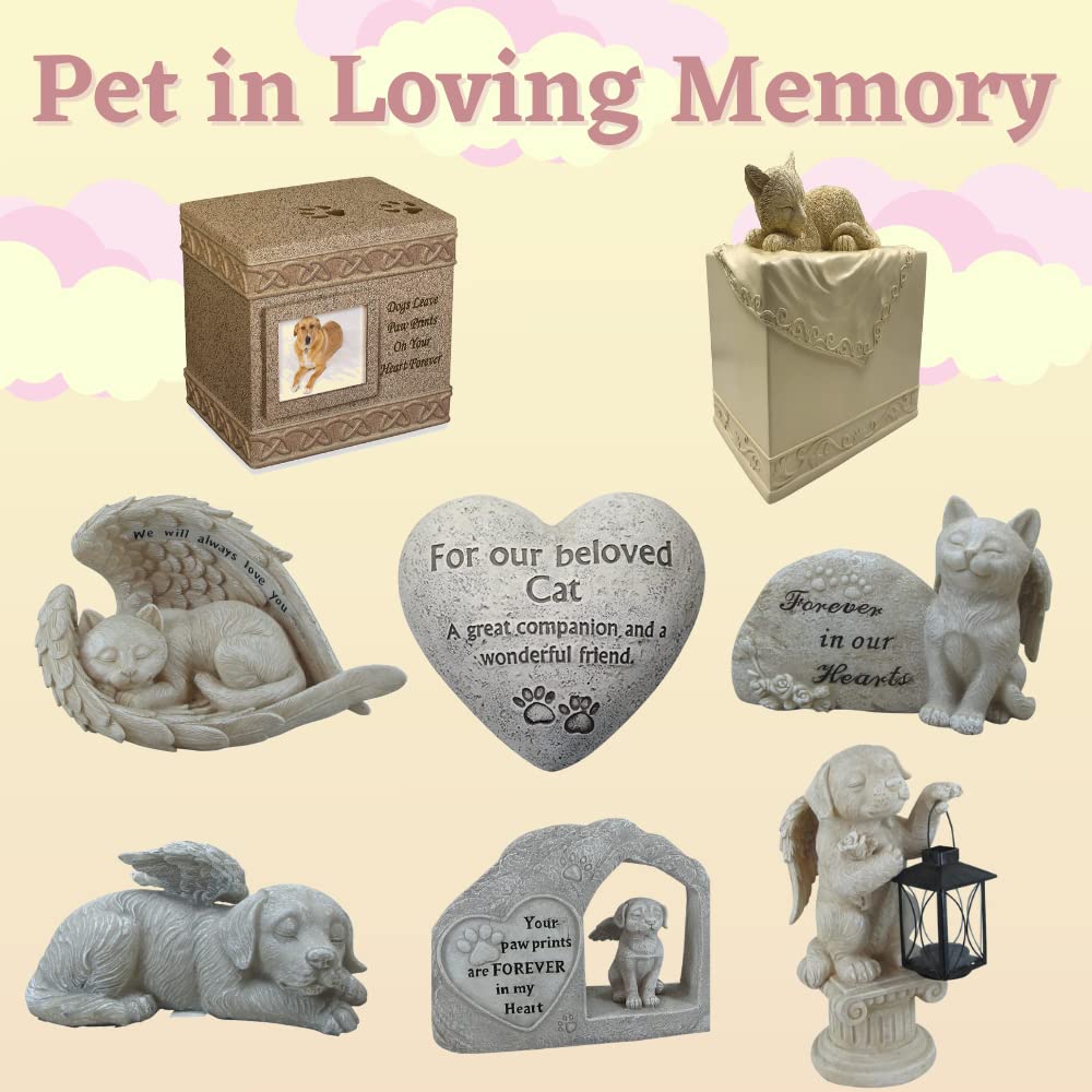 Comfy Hour 8.2 Inch Dog Angel Statue, Sleeping Pet Memorial Figurine
