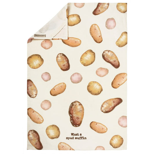 Primitives By Kathy Kitchen Towel - What A Spud Muffin