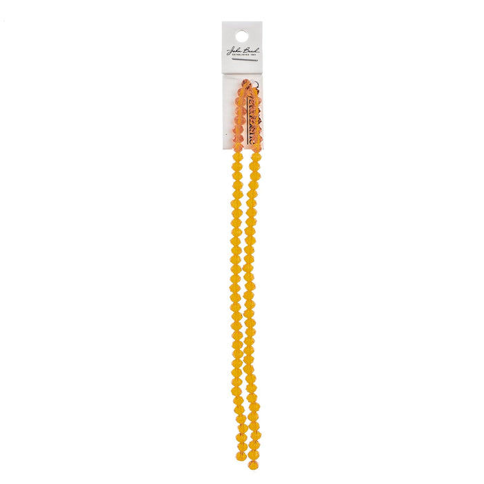 John Bead Craft Bead, 4mm x6mm, Transparent Orange