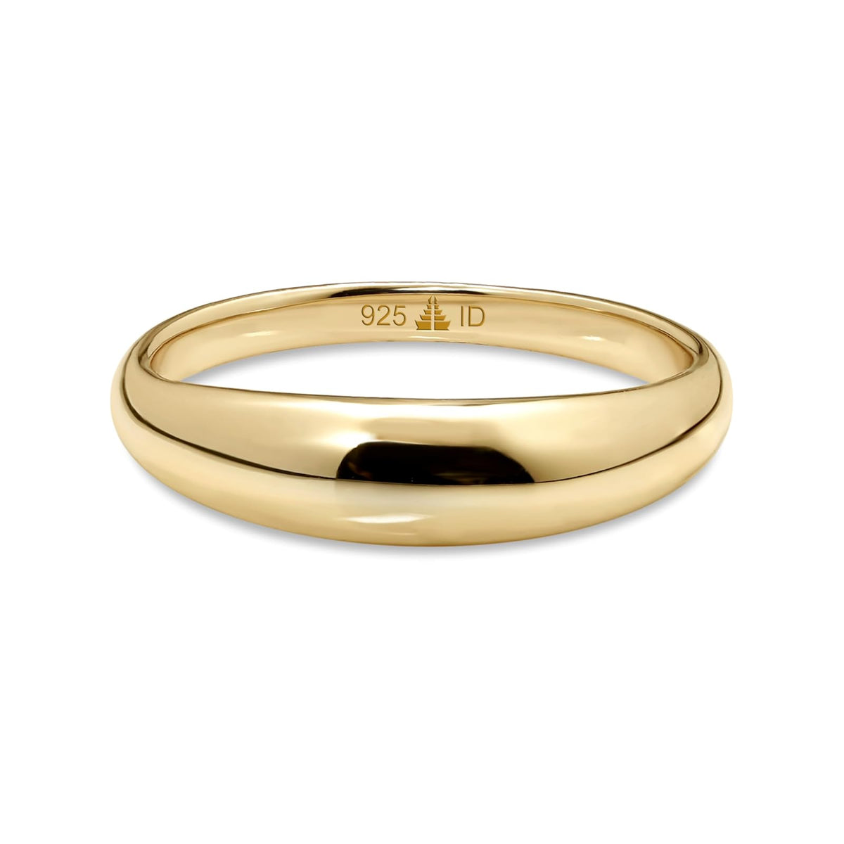 DEVATA Ring, 7, Gold Plated/Dome DMC2217
