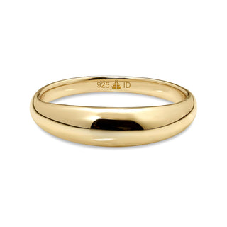 DEVATA Ring, 7, Gold Plated/Dome DMC2217
