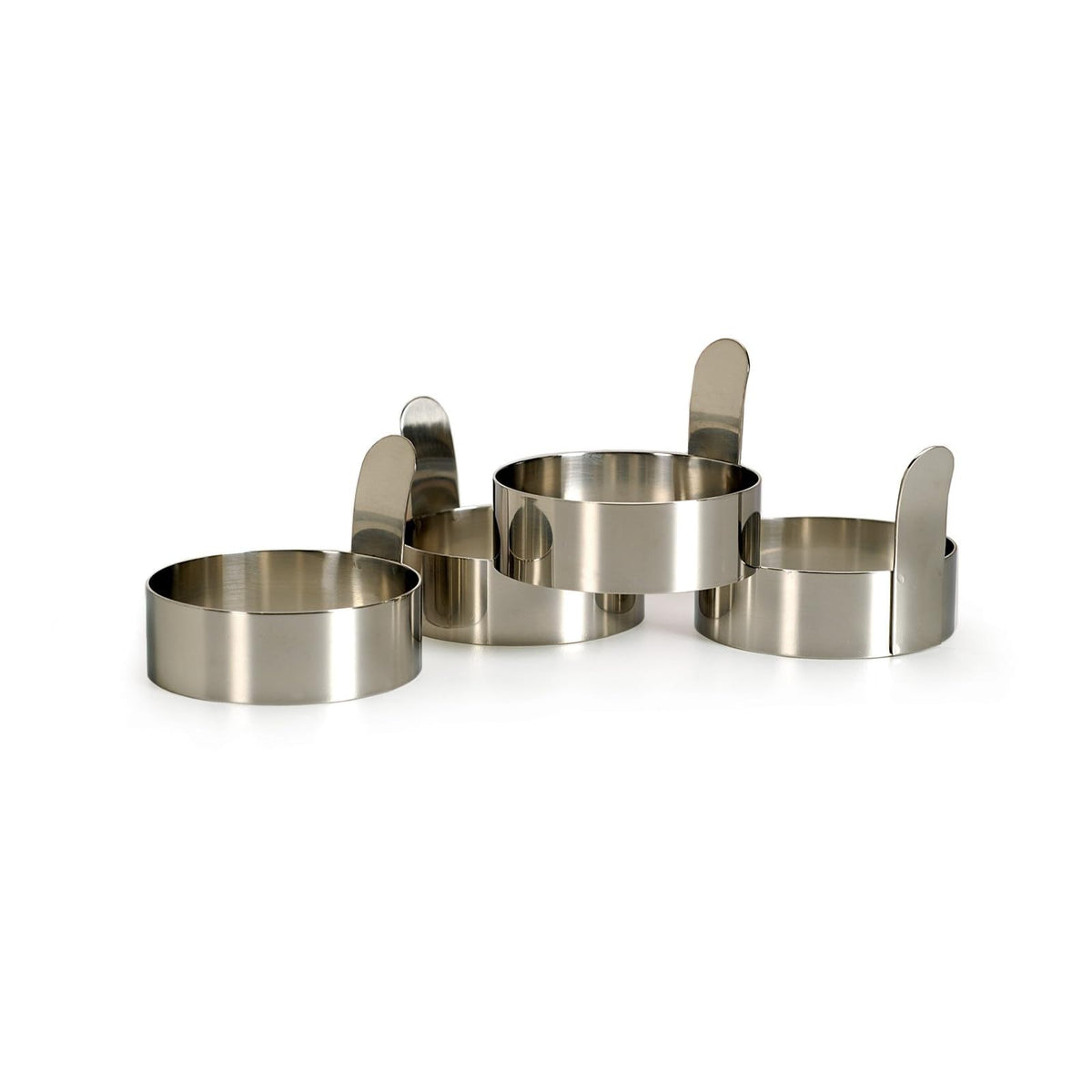 RSVP International Cooking Container, Egg Rings-Set of 4, 3x2.25", Stainless Ste