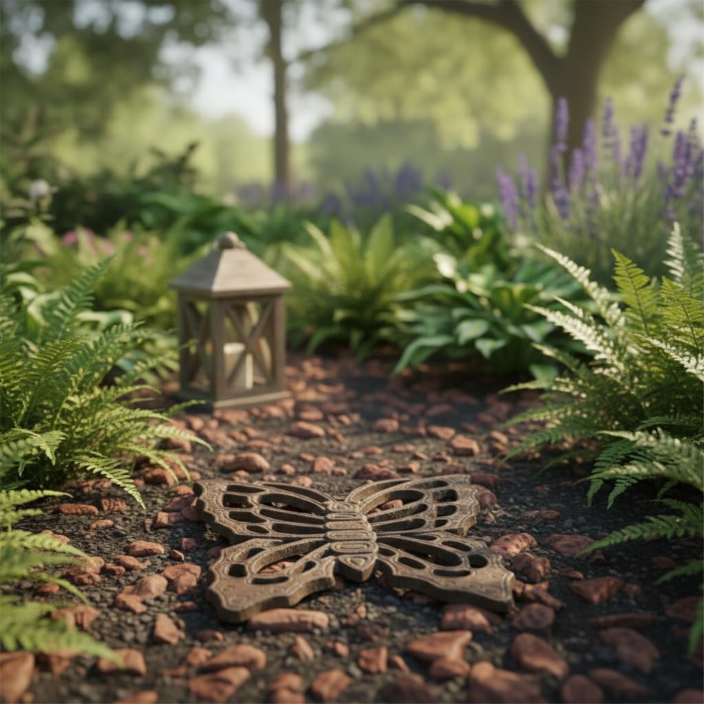 Comfy Hour Cast Iron Garden Stepping Stone - Butterfly