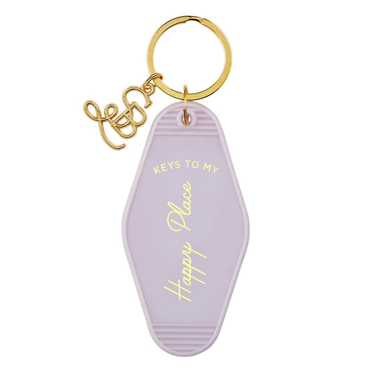 Creative Brands SB Design Studio Etc. Collection Vintage Style Motel Key Ring, Happy