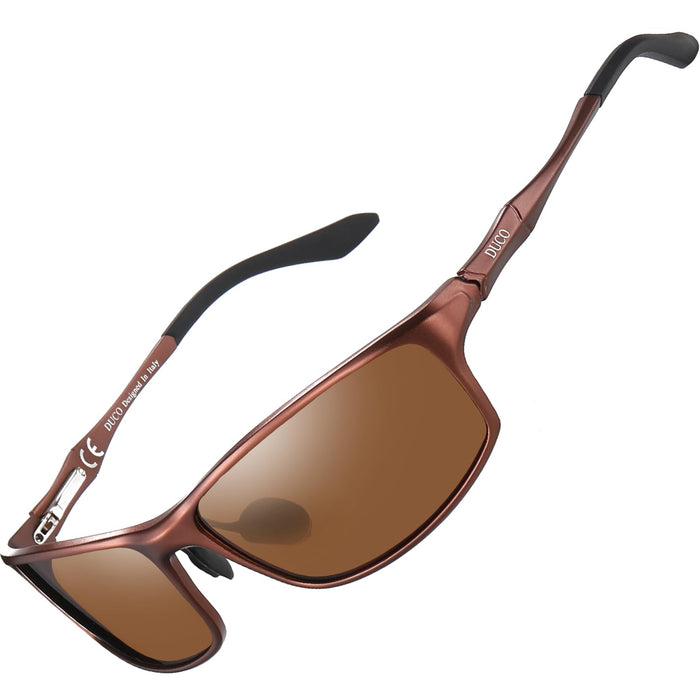 DUCO Polarized Sunglasses for Men 100% UV400 Protection Metal Frame Driving Men's Sun Glasses 8201