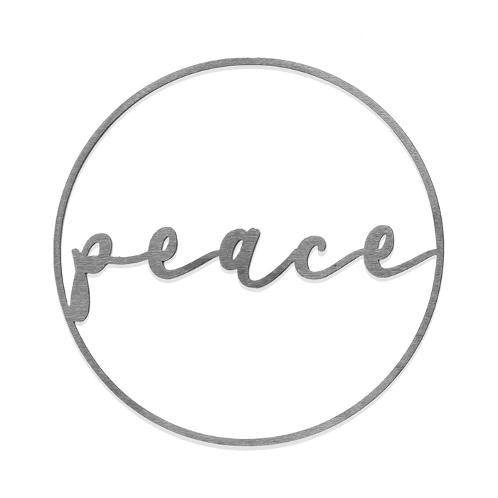 ROCC RUSTED ORANGE CRAFTWORKS CO. Minimalist Christmas Greetings Peace 11.5"- Metal Holiday Sign for Front Door Noel Merry Peace Joyful Wreath Insert decoracion de Navidad Rustic Christmas Sign Xmas