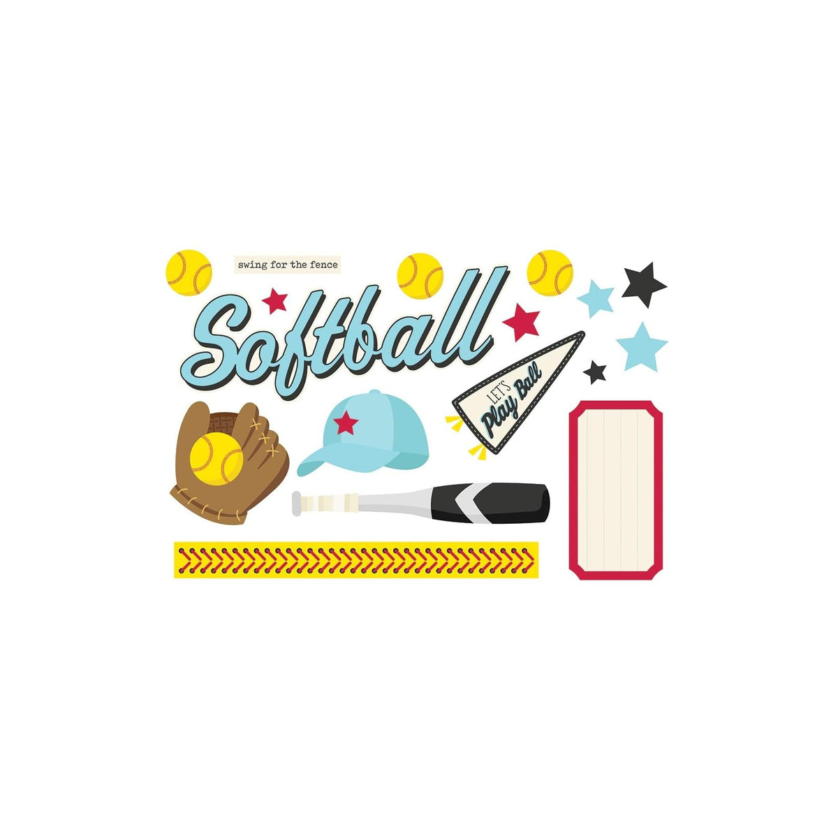 Simple Stories Art And Craft Supply, White, Softball