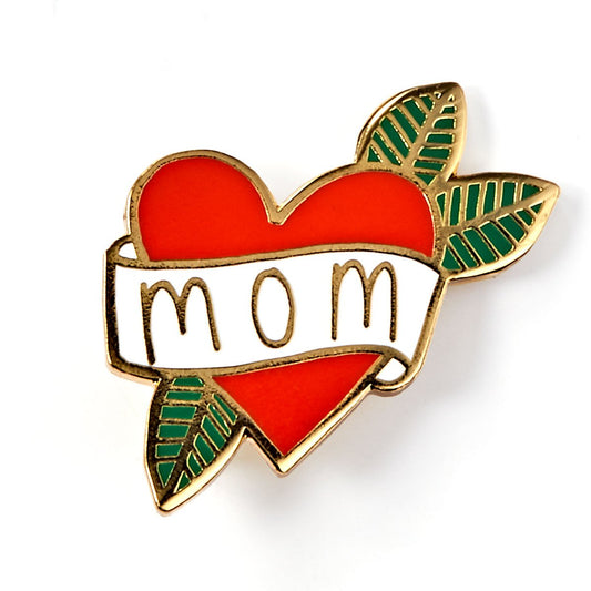 BADGE BOMB Mom Heart Tattoo Enamel Pin