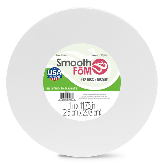 FloraCraft Smoothfoam Disc 0.9 Inch x 11.9 Inch White