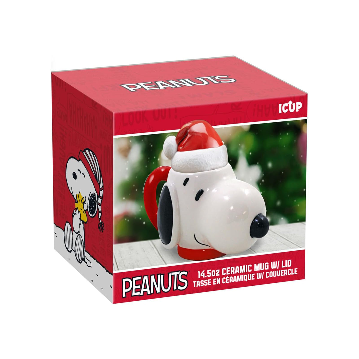 ICUP Drinking Cup, 14.5 Ounces, White Red