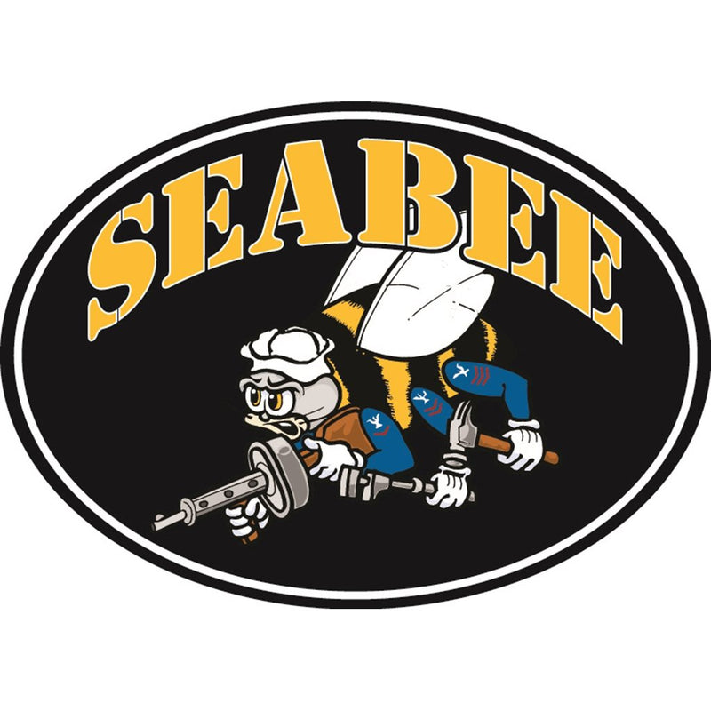 SEABEE With Bee Magnet For Car or Home 3-3/4 by 5-1/4 Inches