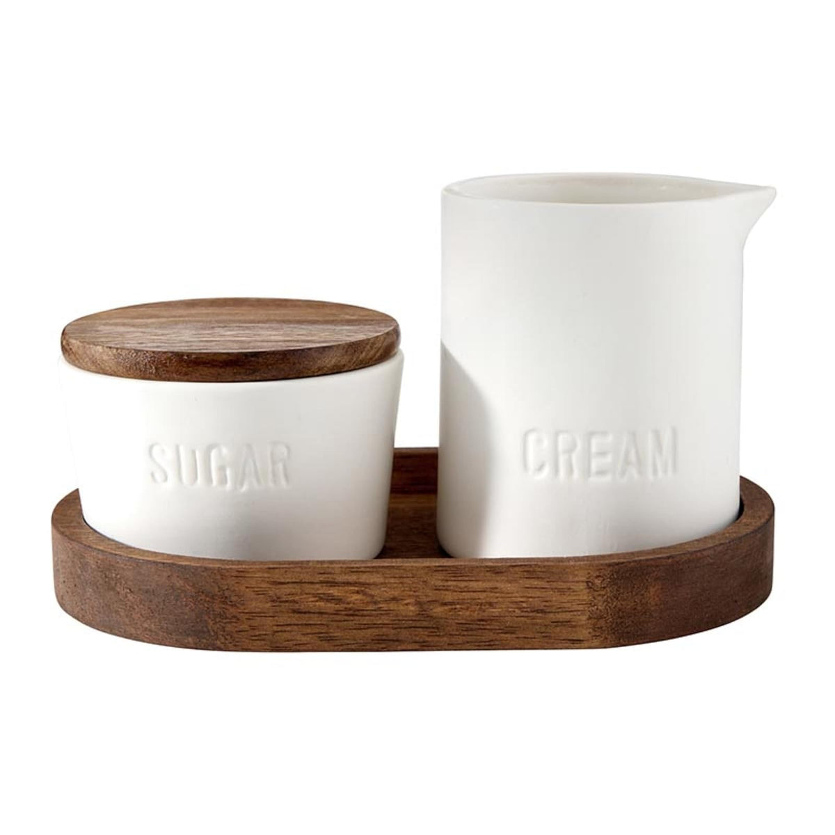 Santa Barbara Design Studio Dishware Bowl, 3-Piece, White/Acacia Wood