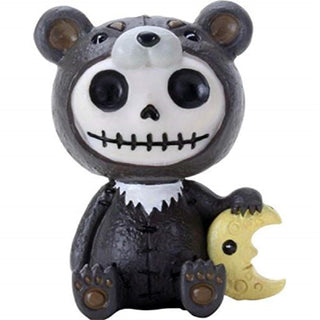 Pacific Trading Furrybones Kuma Signature Skeleton in Brown Bear Costume with Crescent Moon