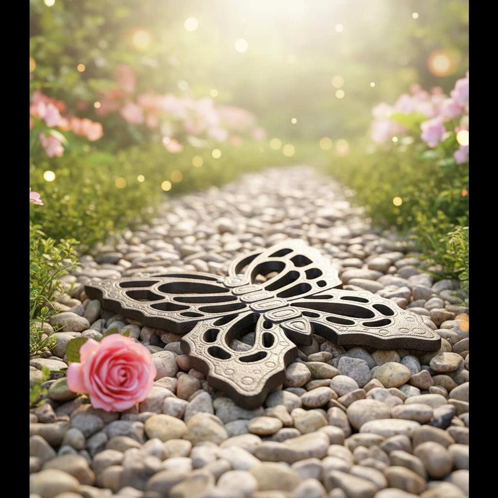 Comfy Hour Cast Iron Garden Stepping Stone - Butterfly