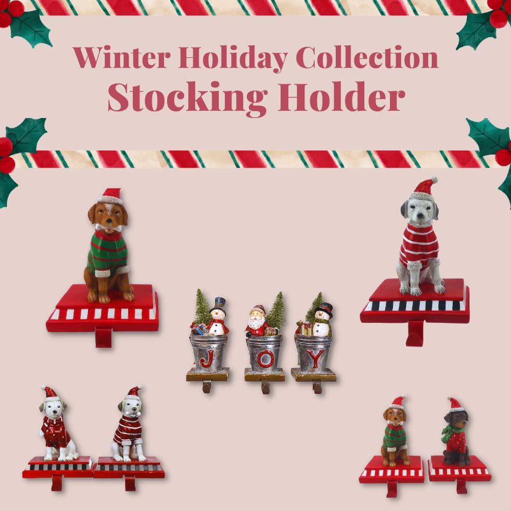 Comfy Hour Winter Holiday Home Collection Resin Cheetah Stocking Hanger with Metal Hook
