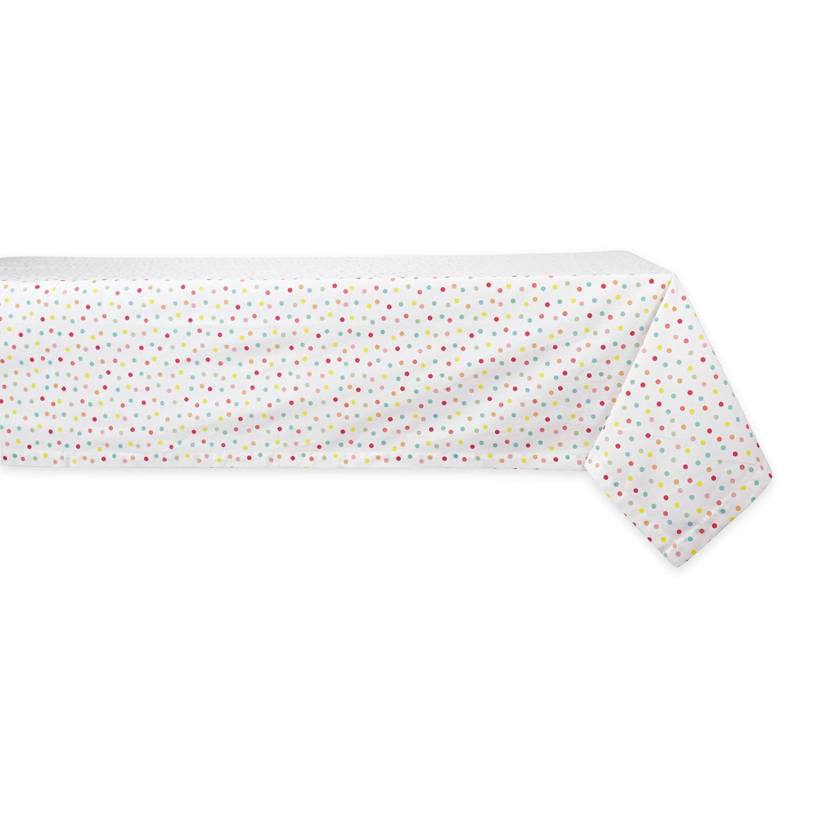DII Design Polka Dot Party Print Tabletop Collection Reusable & Machine Washable, Tablecloth, 60x104, Multicolor Confetti Dots
