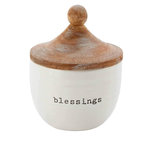 Mud Pie Blessing Jar Set of 11 , 15 L x 11 H x 6.3 W, White