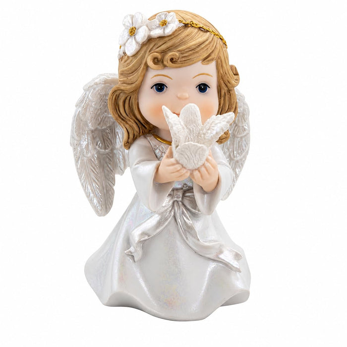 Comfy Hour 5 Inch First Communion Figurine, Praying Angel with Dove