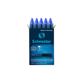 Schneider Pen Marker Ink Cartridge Refill, 1 count (Pack of 5), Blue