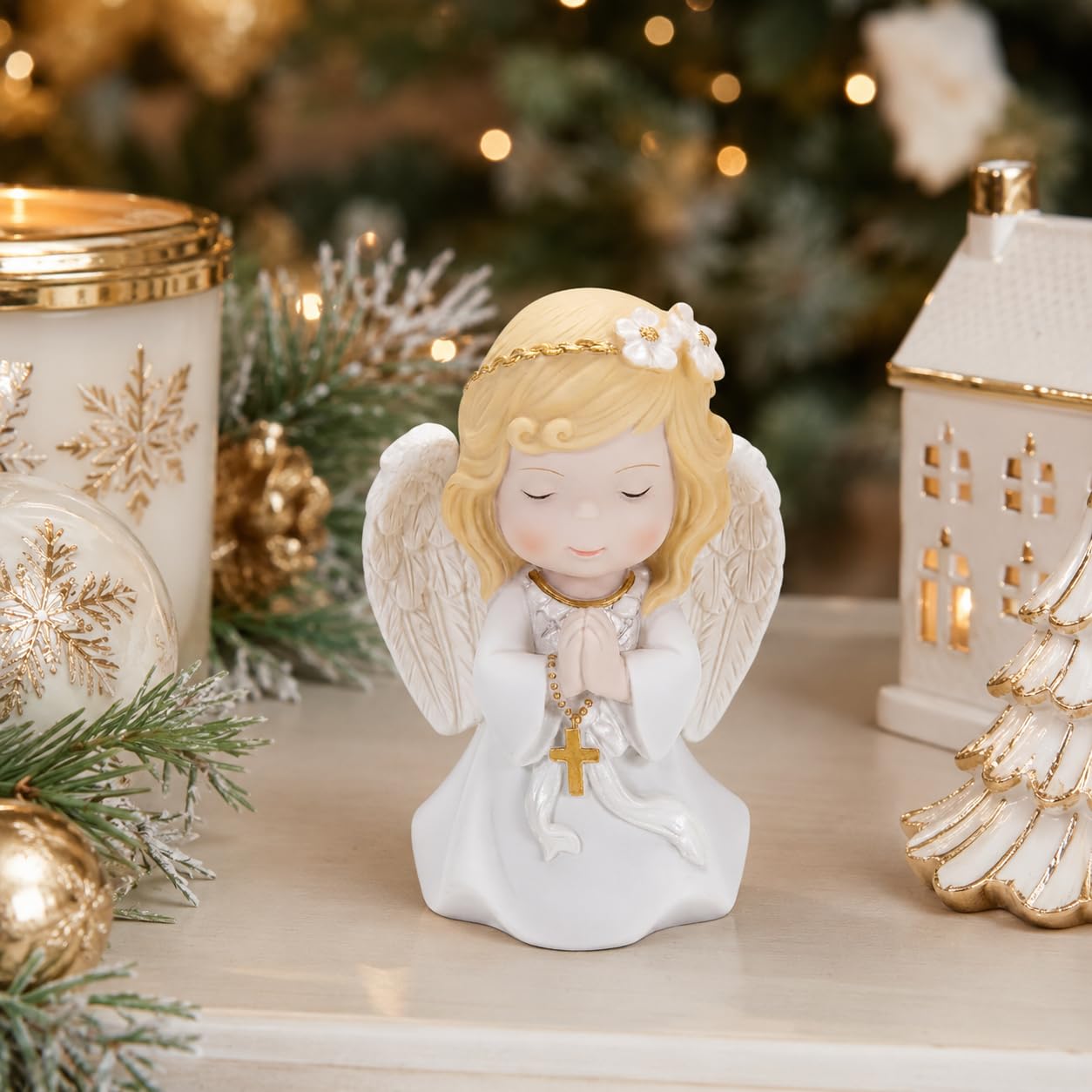 Comfy Hour 5 Inch First Communion Praying Angel Figurine, Keepsake