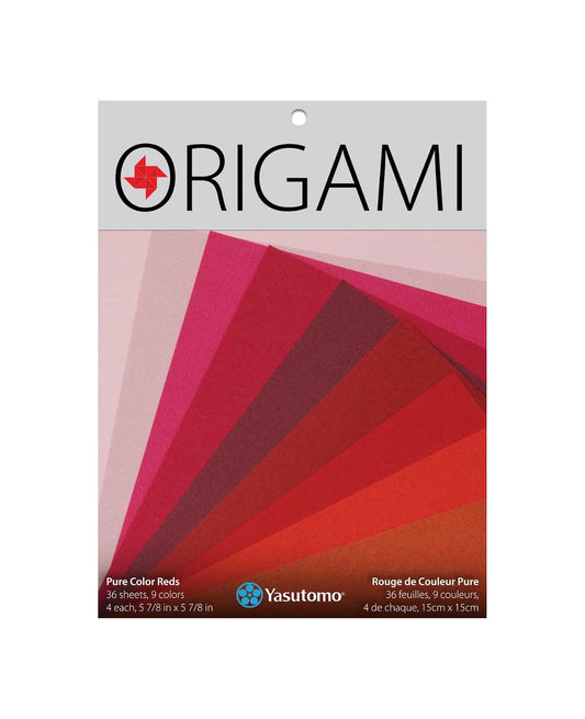 Yasutomo Origami Pure Color Red 36 Sheets