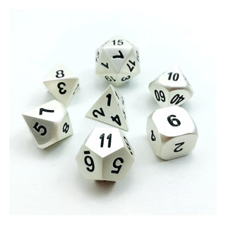 BESCON DICE Game Dice, Standard Size, Matt Silver Set