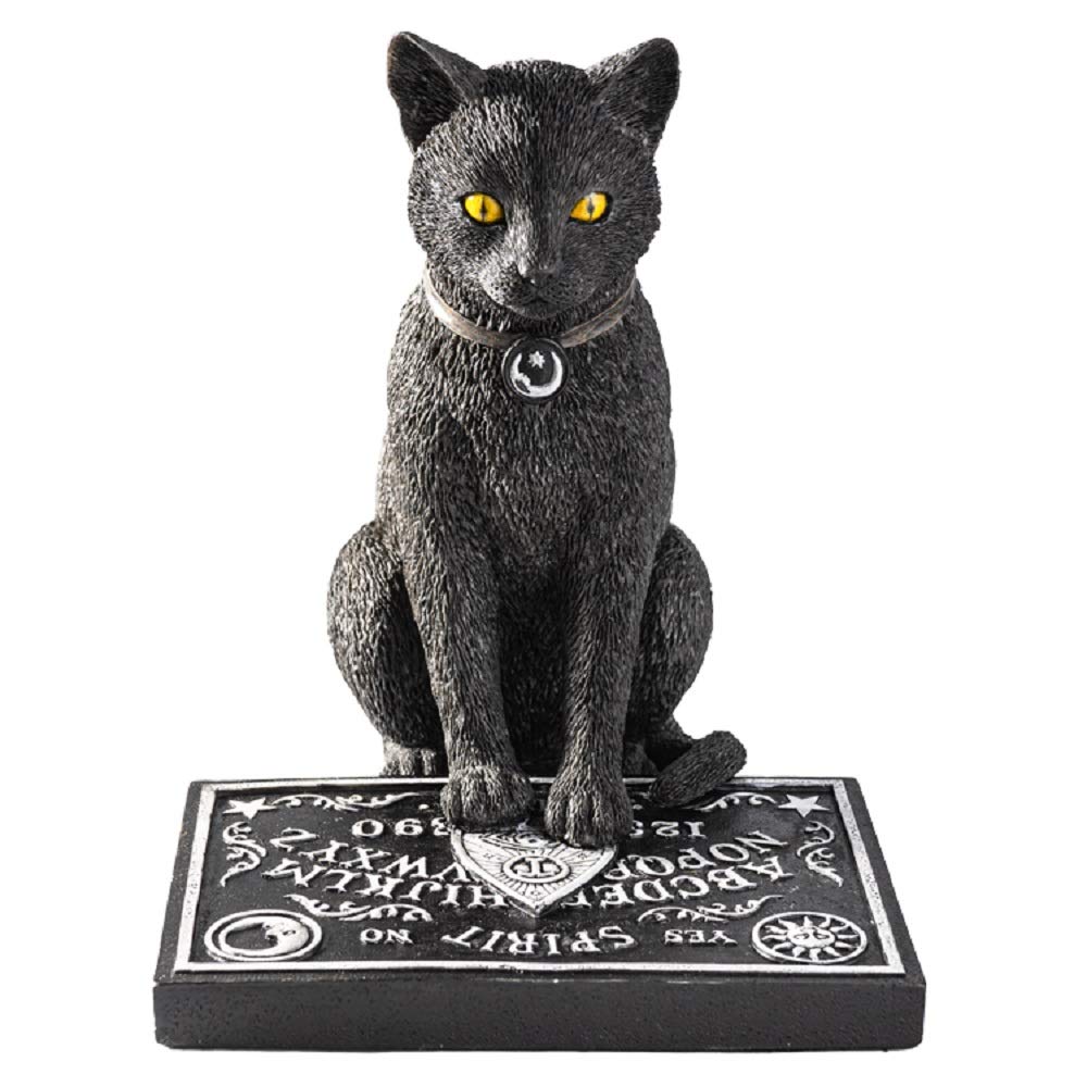 Pacific Giftware Black Cat with Spirit Board Ouija Figurine Statue Home Decor