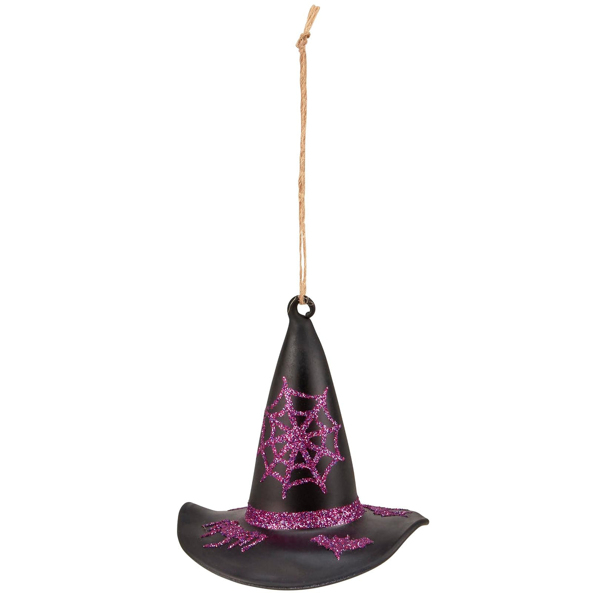 Primitives by Kathy Hanging Ornament, 3.25" Diameter x 3", Matte Black & Purple