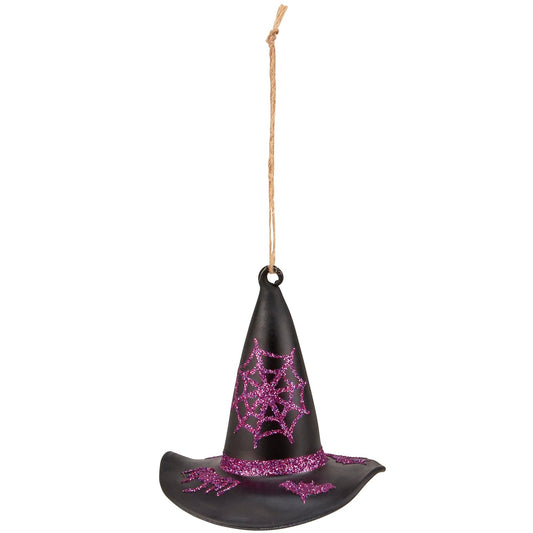Primitives by Kathy Hanging Ornament, 3.25" Diameter x 3", Matte Black & Purple