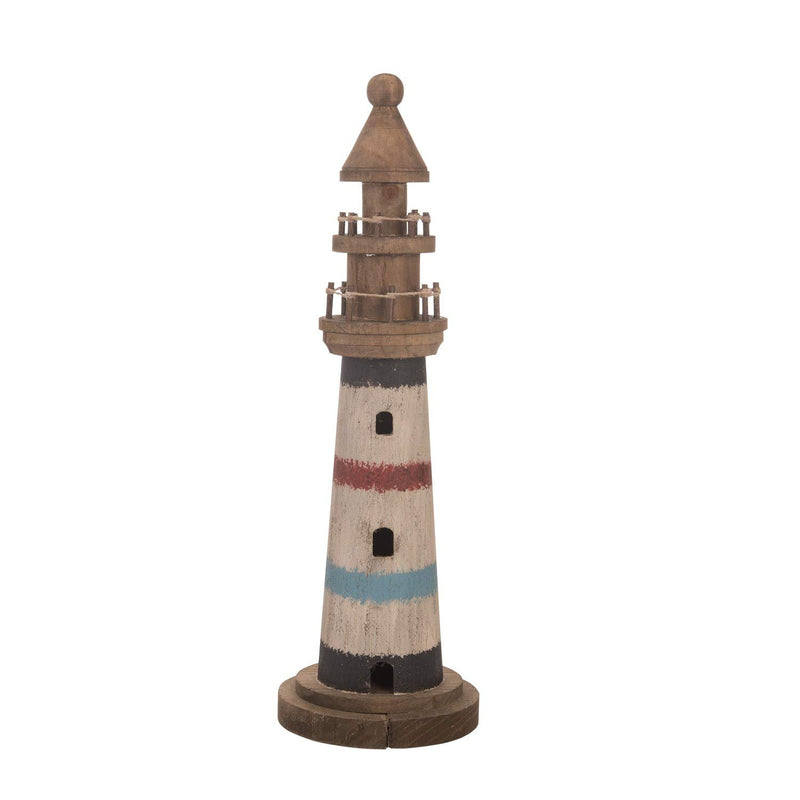 Beachcombers Wood Seaside Village Lighthouse 19.65-inch High