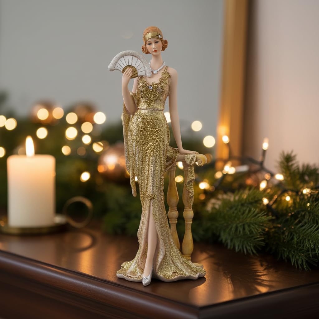 Comfy Hour 13 Inch Victorian Lady Figurine, Roaring 20s Decor