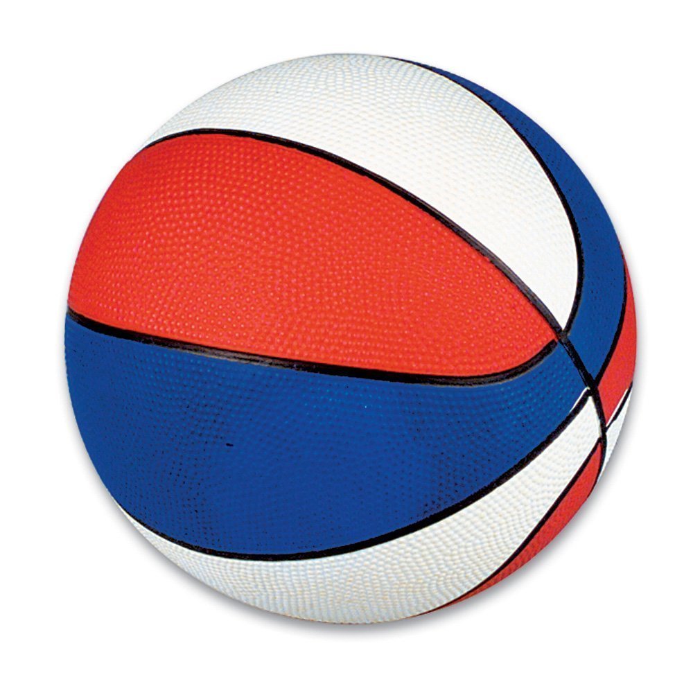 Rhode Island Novelty 7 Inch Red White & Blue Mini Basketballs, Pack of 5